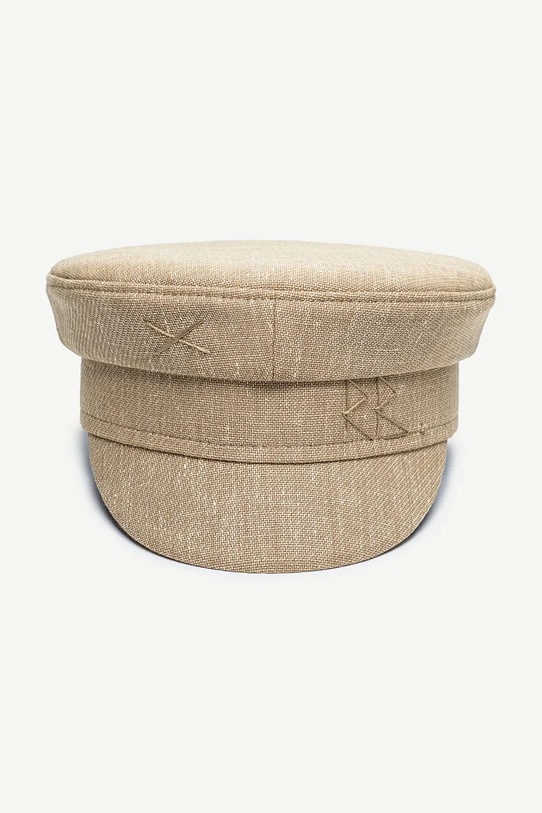 Accesorii RUSLAN BAGINSKIY căciulă pentru femei, din amestec de lână Baker Boy Cap KPC036.LNPW bej