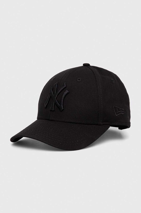 Παιδικό βαμβακερό καπέλο μπέιζμπολ New Era απλικέ μαύρο 12053099
