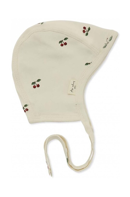 Хлопковая шапочка для младенцев Konges Sløjd BABY HELMET GOTS KS3551 бежевый AA00