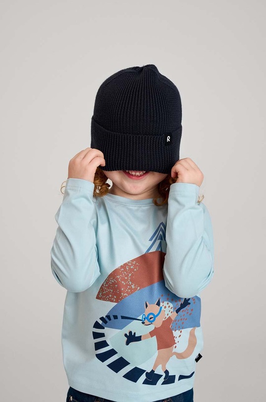 Παιδικό μάλλινο Σκουφάκι Reima Reissari μαλλί μαύρο 5300022B