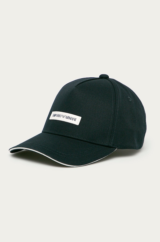 Бавовняна бейсболка Emporio Armani аплікація темно-синій 627921.CC991