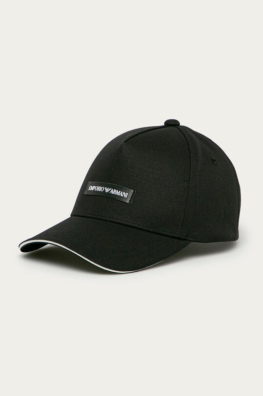 Бавовняна бейсболка Emporio Armani аплікація чорний 627921.CC991