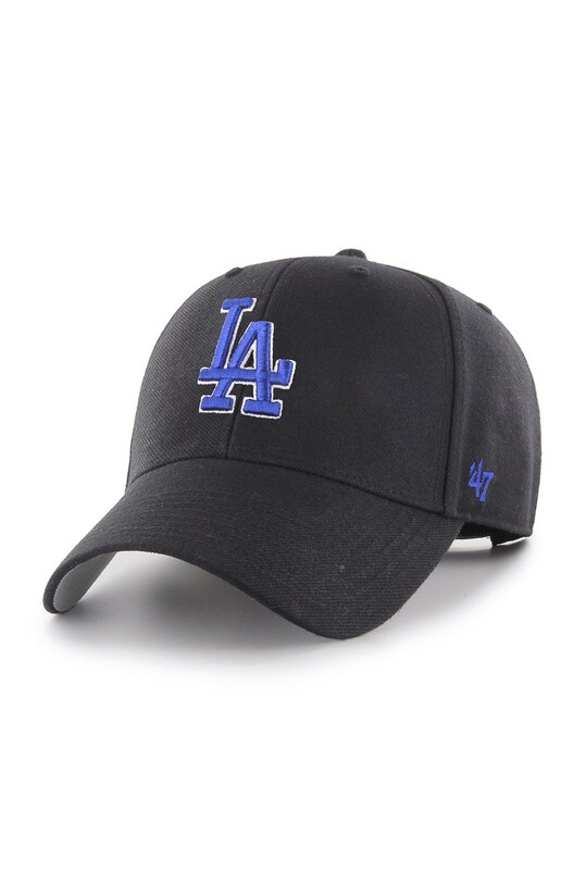 Кепка 47 brand MLB Los Angeles Dodgers аппликация чёрный B.MVP12WBV.BKR
