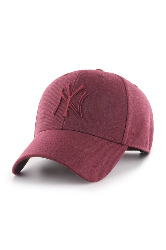 Čepice 47brand MLB New York Yankees s příměsí vlny burgundské B.MVPSP17WBP.KMA