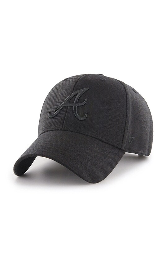 47brand șapcă MLB Atlanta Braves bumbac negru B.MVPSP01WBP.BKA