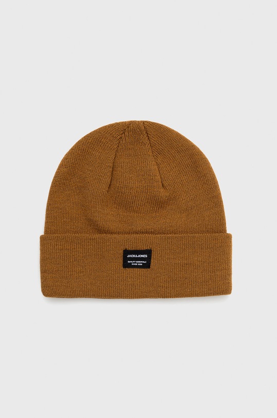 Шапка Jack & Jones дебел кафяв 12092815.Rubber