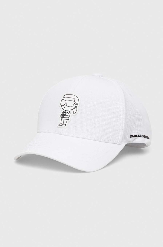 Karl Lagerfeld czapka z daszkiem aplikacja biały 532118.805611