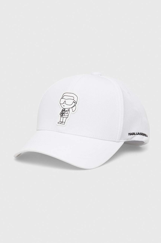 Karl Lagerfeld czapka z daszkiem aplikacja biały 532118.805611