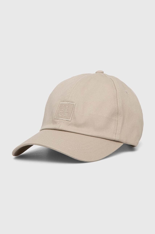 Marc O'Polo czapka z daszkiem bawełniana bawełna beżowy M22806801072
