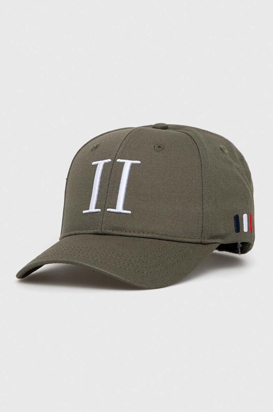 Les Deux czapka z daszkiem bawełniana aplikacja zielony LDM702043