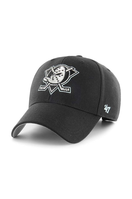 47 brand czapka z daszkiem z domieszką wełny NHL Anaheim Ducks z domieszką wełny czarny H.MTLCS25WBP.BKA