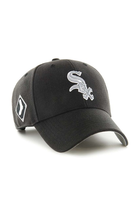 47 brand czapka z domieszką wełny MLB Chicago White Sox B.SUMVP06WBP.BK czarny AA00