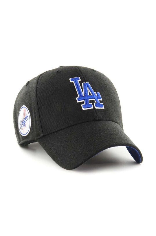 Čiapka s prímesou vlny 47 brand MLB Los Angeles Dodgers B.SUMVP12WBP.BK čierna AA00