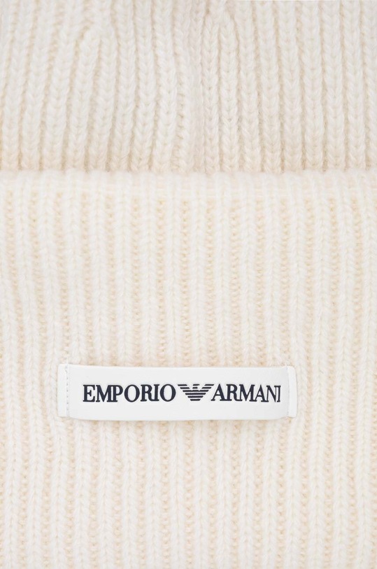 Akcesoria Emporio Armani czapka wełniana 627361.CC992.NOS beżowy
