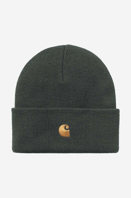 Carhartt WIP beanie Chase other green I026222.JURA.GOLD