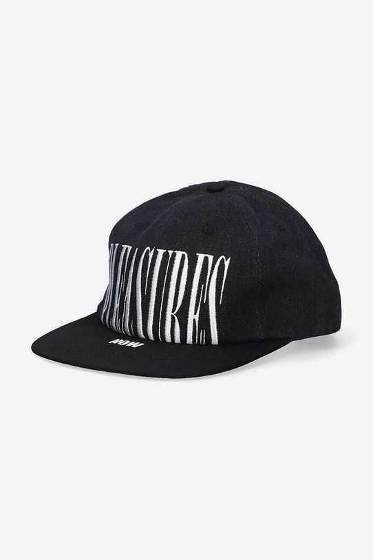 PLEASURES cotton baseball cap applique black P23SP069