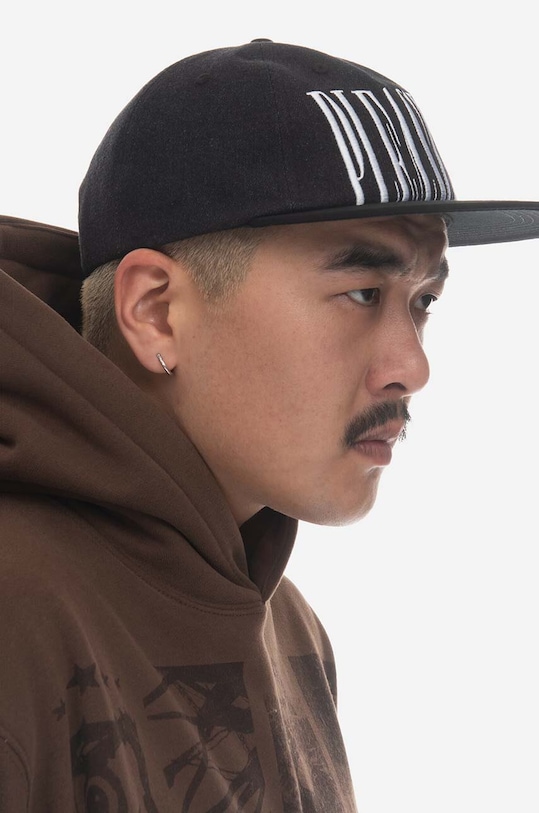 Accessories PLEASURES cotton baseball cap P23SP069 black