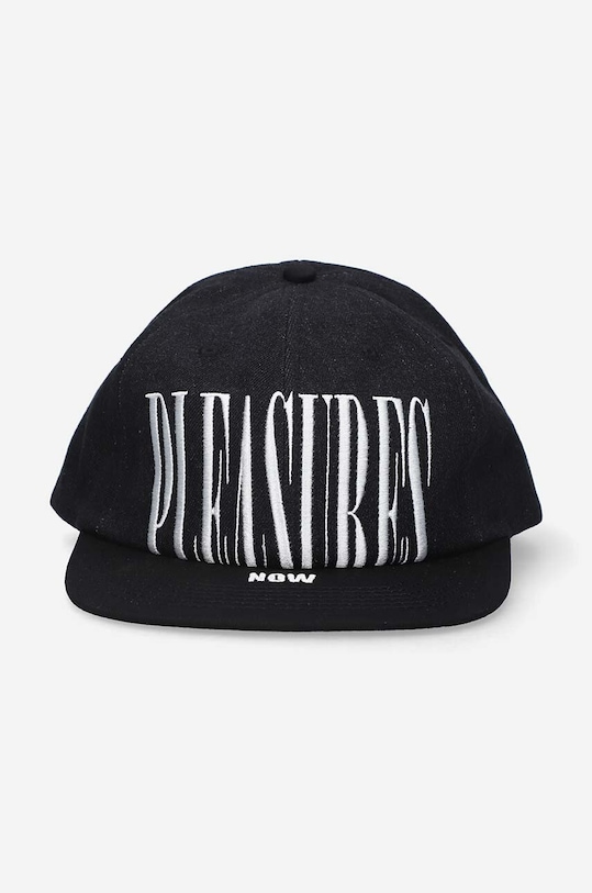 PLEASURES cotton baseball cap black P23SP069