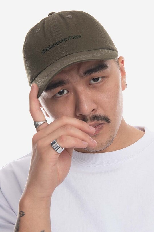 thisisneverthat cotton baseball cap T-Logo Cap green TN230WHWBC05