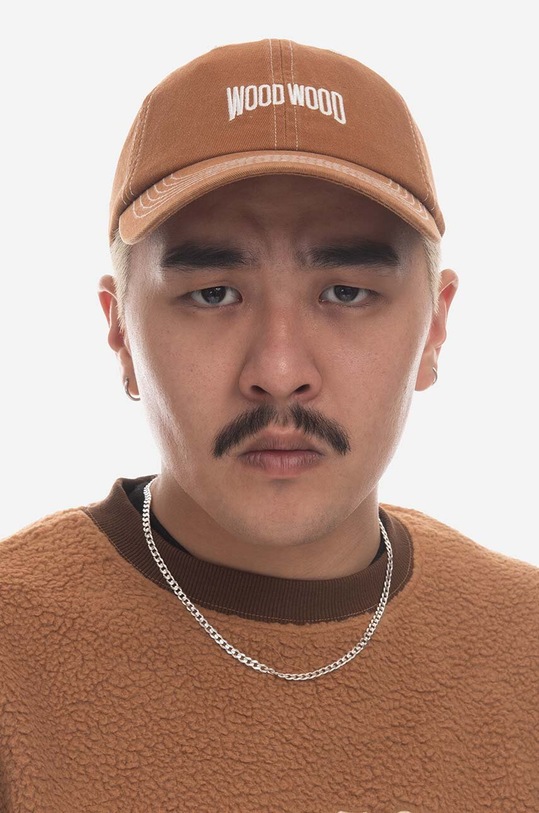 Wood Wood berretto da baseball in cotone 12240807.7083 marrone AA00