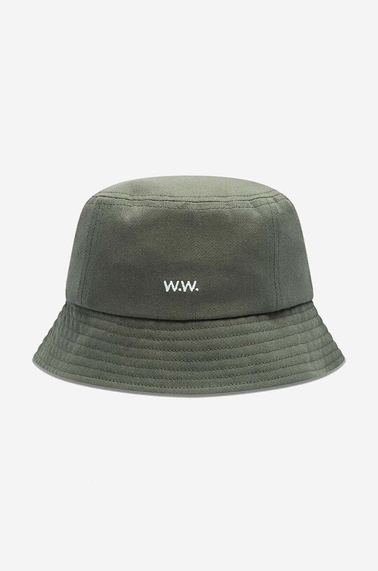 Wood Wood berretto in cotone Ossian Bucket Hat 12240817-7083 BLACK cotone verde 12240817.7083