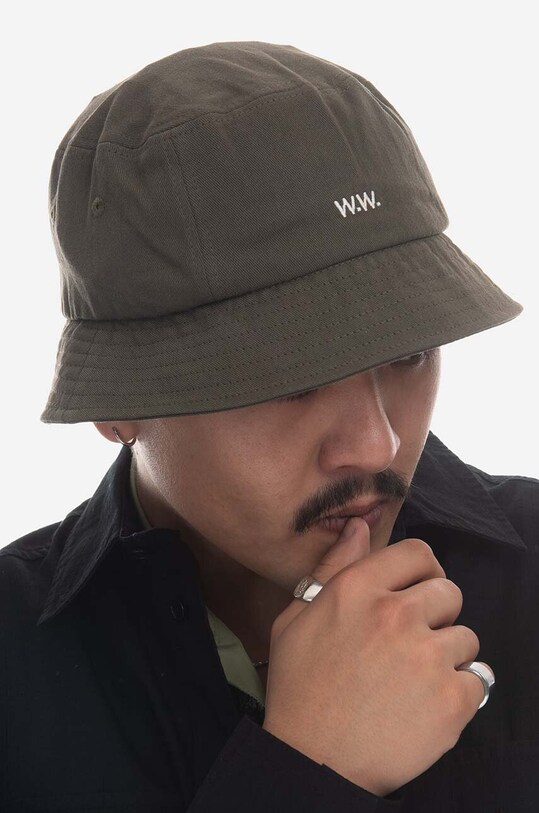 Wood Wood kapelusz bawełniany Ossian Bucket Hat 12240817-7083 BLACK 12240817.7083