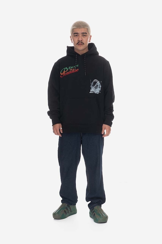 Odjeća Pamučna dukserica Wood Wood Zeus Placement Hoodie 12315603.2125 crna