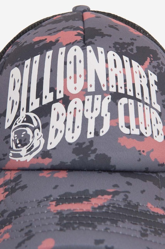 Billionaire Boys Club czapka z daszkiem bawełniana Camo Arch Logo Trucker Cap B23146 szary AA00