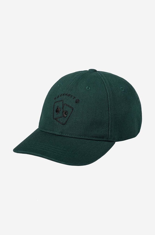 Carhartt WIP cotton baseball cap New Frontier Cap cotton green I031684