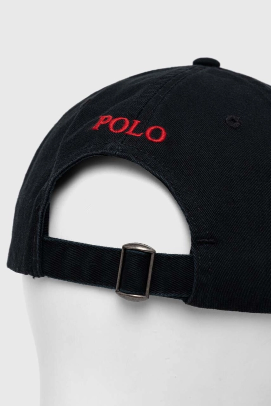 Βαμβακερό καπέλο του μπέιζμπολ Polo Ralph Lauren 710548524 μαύρο AA00