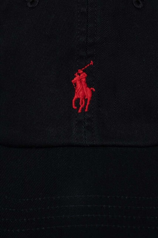 Akcesoria Polo Ralph Lauren czapka z daszkiem bawełniana 710548524 czarny