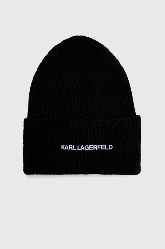 Кепка из смесовой шерсти Karl Lagerfeld аппликация чёрный 236M3413