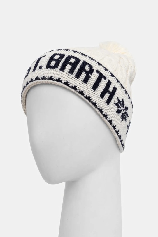 Akcesoria MC2 Saint Barth czapka wełniana WILH004 beżowy