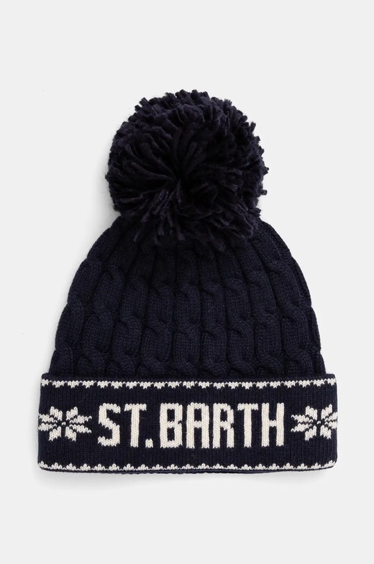 Μάλλινο σκουφί MC2 Saint Barth μαλλί σκούρο μπλε WILH004