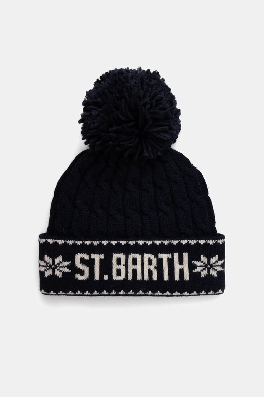 MC2 Saint Barth căciulă de lână cu modele bleumarin WILH004