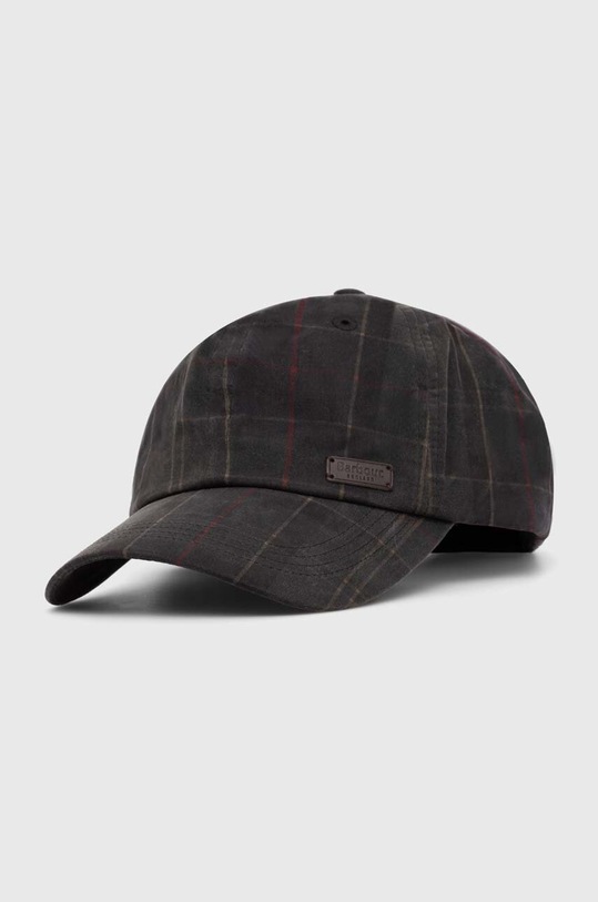 Pamučna kapa sa šiltom Barbour Darwen Tartan Sports Cap krivi zelena MHA0554