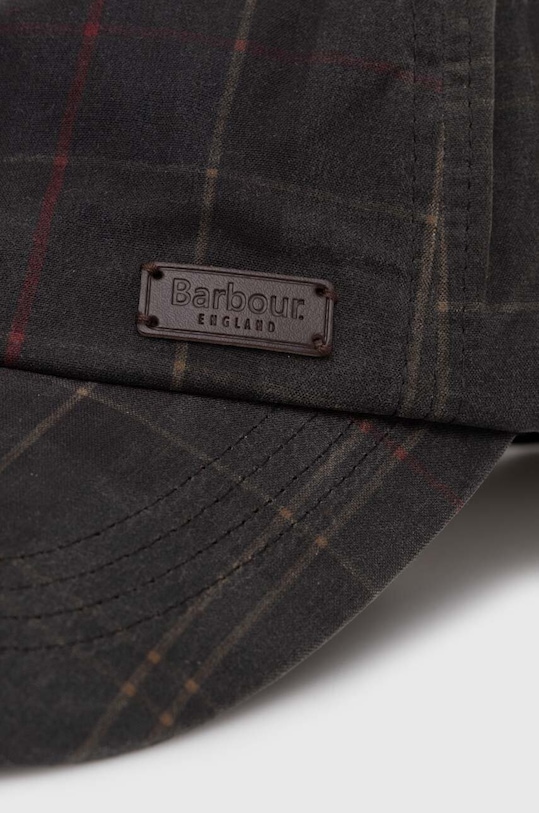 Βαμβακερό καπέλο του μπέιζμπολ Barbour Darwen Tartan Sports Cap MHA0554 πράσινο AA00