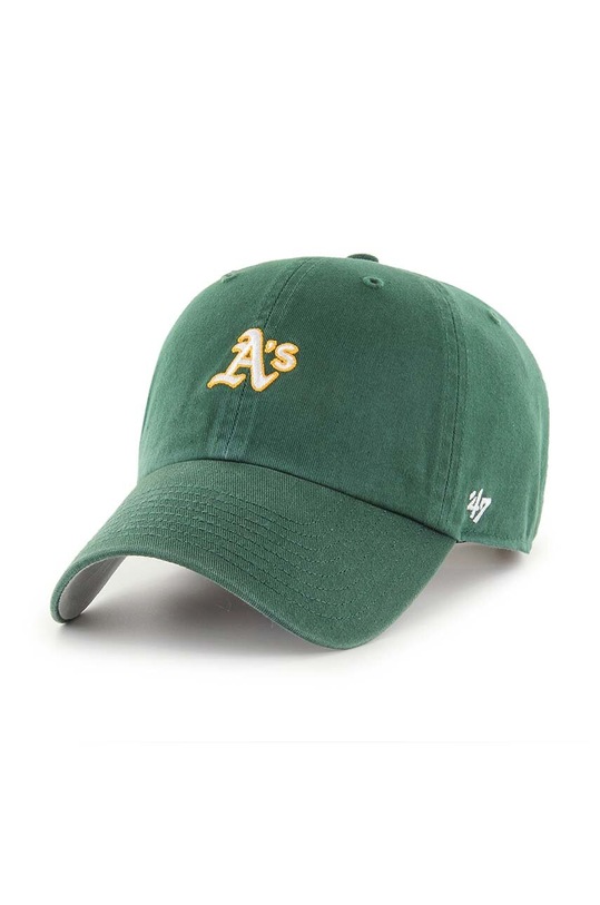 47 brand sapca MLB Oakland Athletics bumbac verde B.BSRNR18GWS.DGC