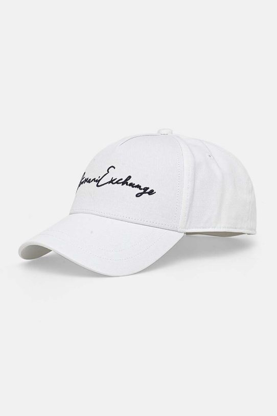Бавовняна бейсболка Armani Exchange аплікація білий 954224.CC516.NOS