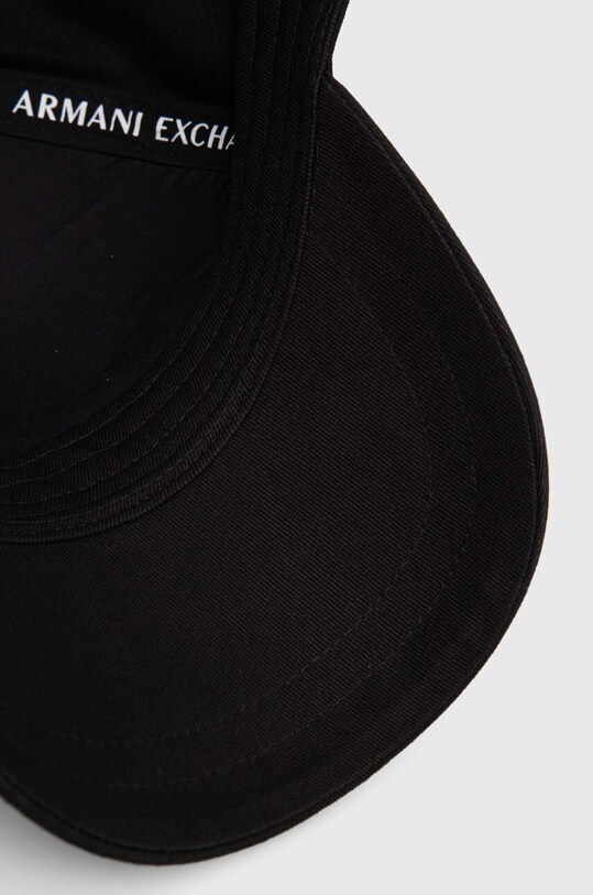 Бавовняна бейсболка Armani Exchange чорний 954224.CC516.NOS