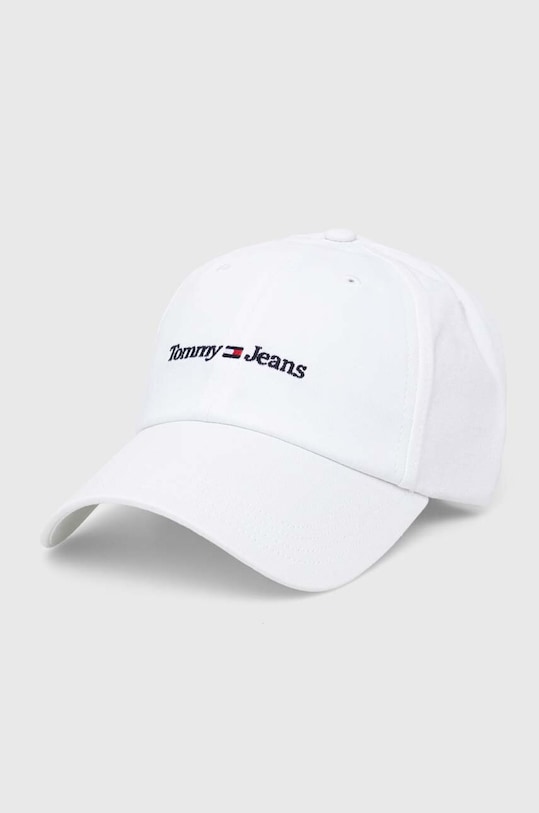 Pamučna kapa sa šiltom Tommy Jeans pamuk bijela AM0AM11341