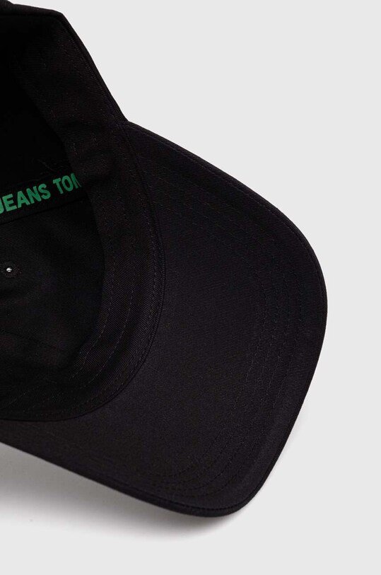 Tommy Jeans șapcă de baseball din bumbac negru AM0AM11341