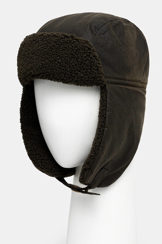 Barbour czapka bawełniana Morar Wax MHA0710 zielony AA00