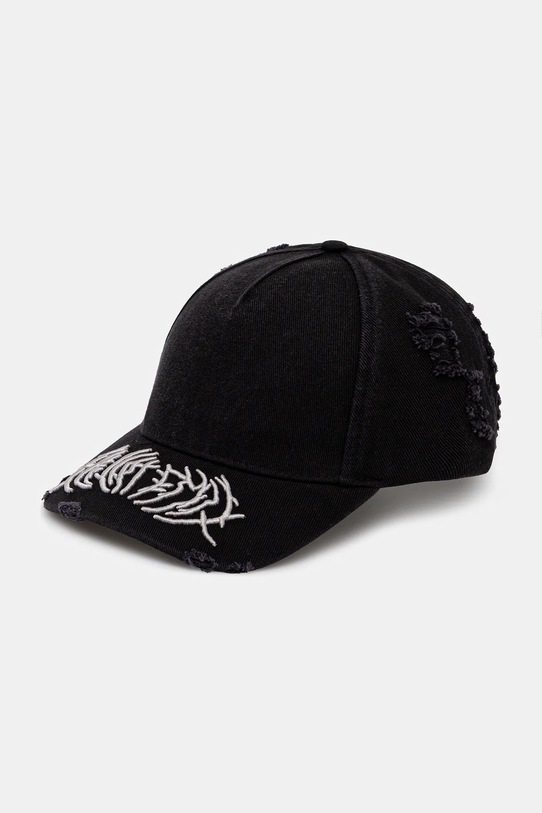Heliot Emil șapcă bumbac negru SS25.16.071.BLK01.CO