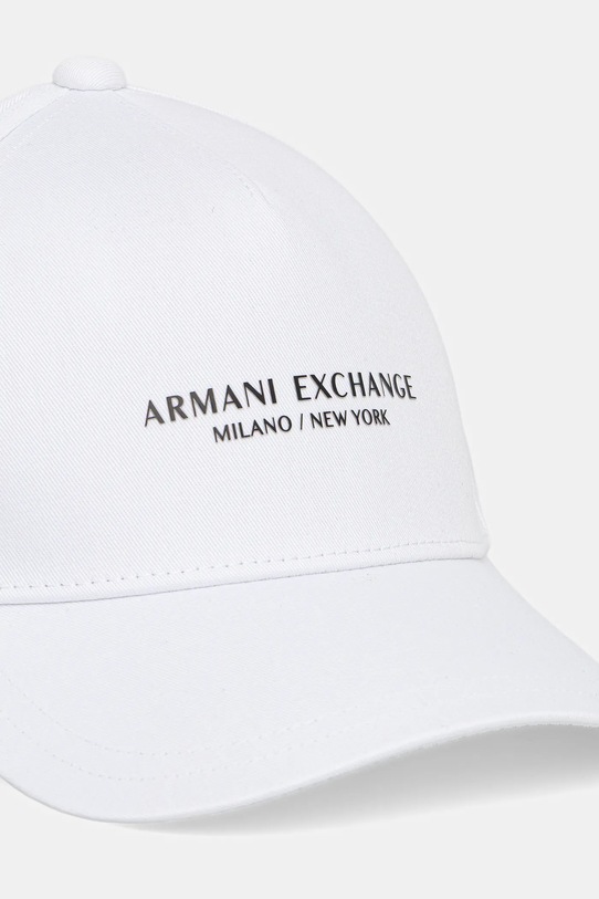 Armani Exchange czapka z daszkiem bawełniana XM001694.AF15502.NOS biały AA00