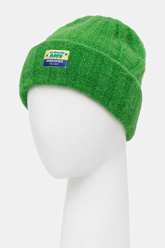 American Vintage czapka z wełną VITO22A zielony AA00