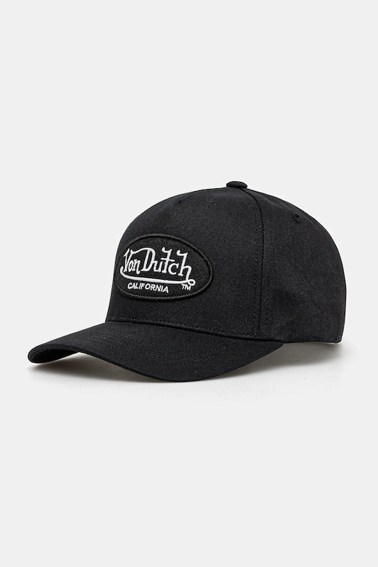Von Dutch șapcă de baseball din bumbac bumbac negru VD.0.CAS1.LOFB02