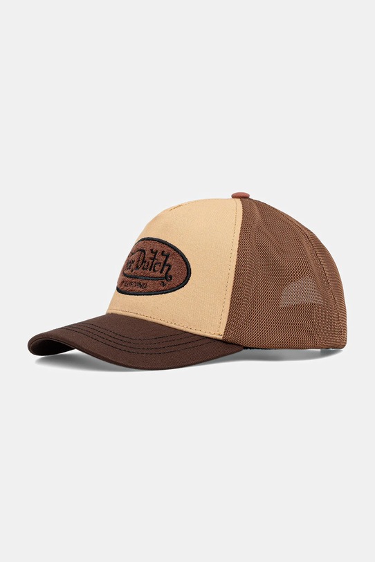 Кепка Von Dutch аппликация коричневый VD.1.CB