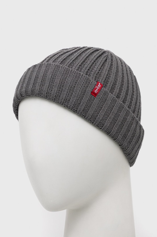 Βαμβακερό καπέλο Levi's D5267.0005 γκρί AA00