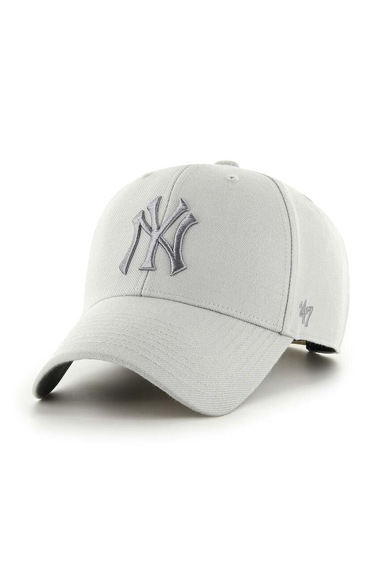 47 brand czapka z daszkiem z domieszką wełny MLB New York Yankees z domieszką wełny szary B.BLPMS17WBP.GY